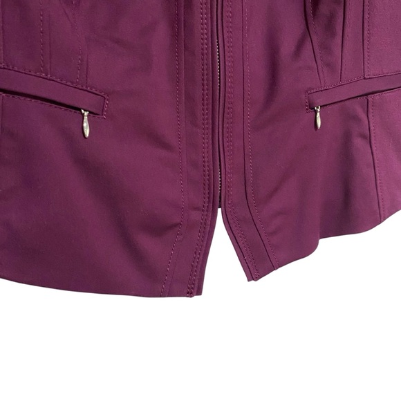 White House Black Market Purple Blazer Tailored Open Front - Picture 4 of 9